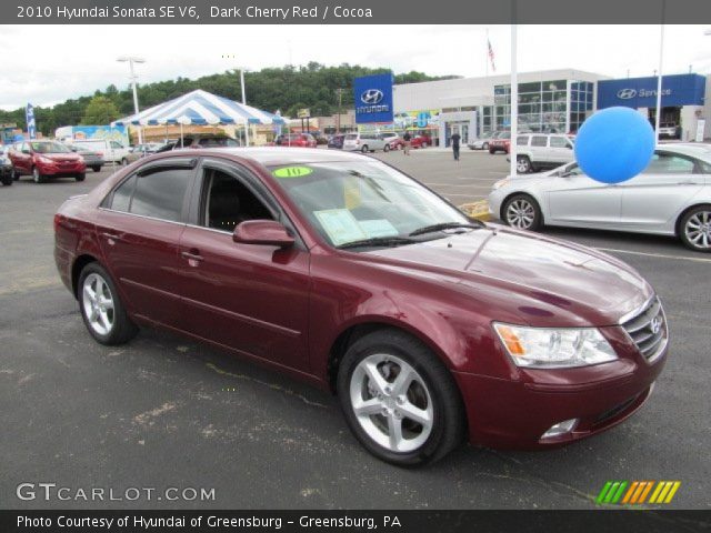 2010 Hyundai Sonata SE V6 in Dark Cherry Red