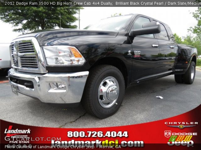 2012 Dodge Ram 3500 HD Big Horn Crew Cab 4x4 Dually in Brilliant Black Crystal Pearl