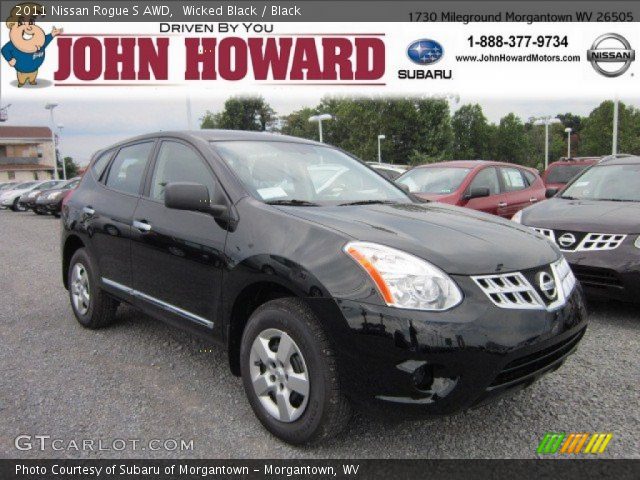 2011 Nissan Rogue S AWD in Wicked Black