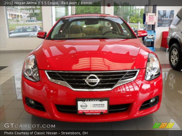 2012 Nissan Altima 2.5 S Coupe in Red Alert