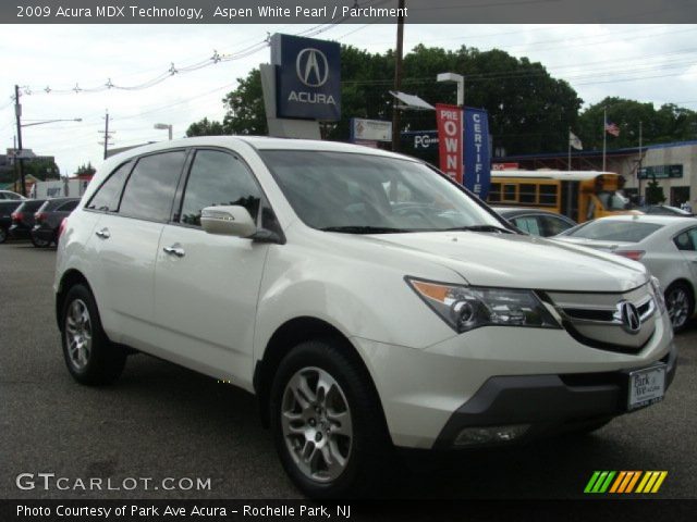 2009 Acura MDX Technology in Aspen White Pearl