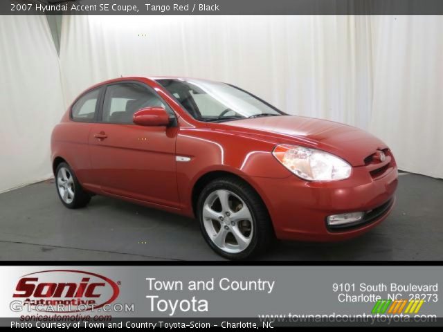 2007 Hyundai Accent SE Coupe in Tango Red