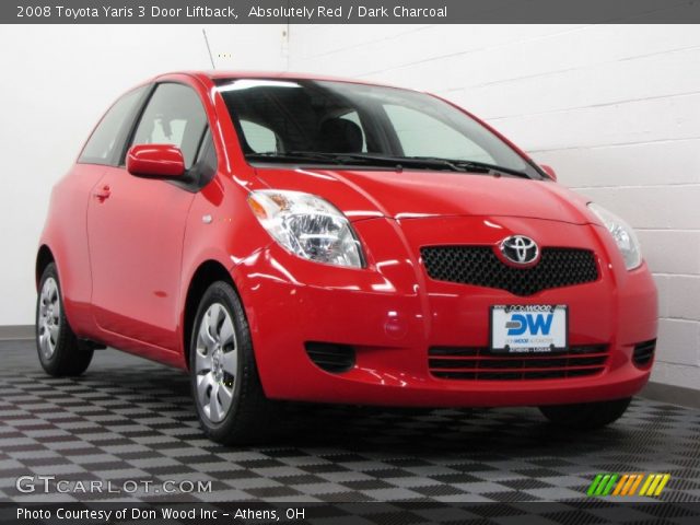 2008 Toyota Yaris 3 Door Liftback in Absolutely Red