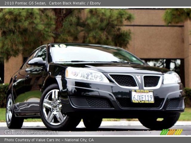 2010 Pontiac G6 Sedan in Carbon Black Metallic