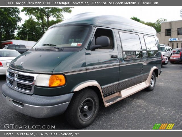 2001 Dodge Ram Van 1500 Passenger Conversion in Dark Spruce Green Metallic