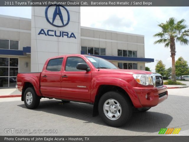 2011 Toyota Tacoma V6 PreRunner Double Cab in Barcelona Red Metallic