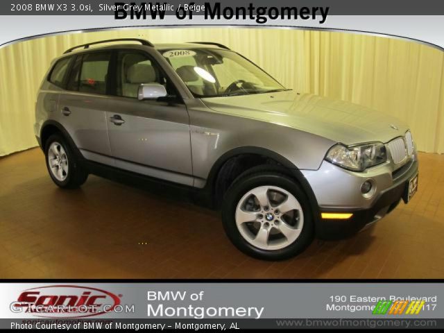 2008 BMW X3 3.0si in Silver Grey Metallic