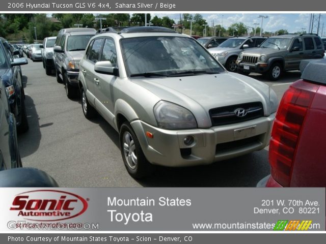2006 Hyundai Tucson GLS V6 4x4 in Sahara Silver