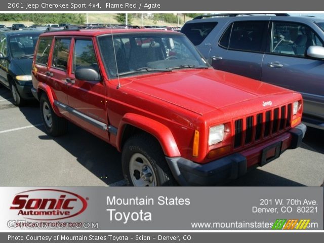2001 Jeep Cherokee Sport 4x4 in Flame Red