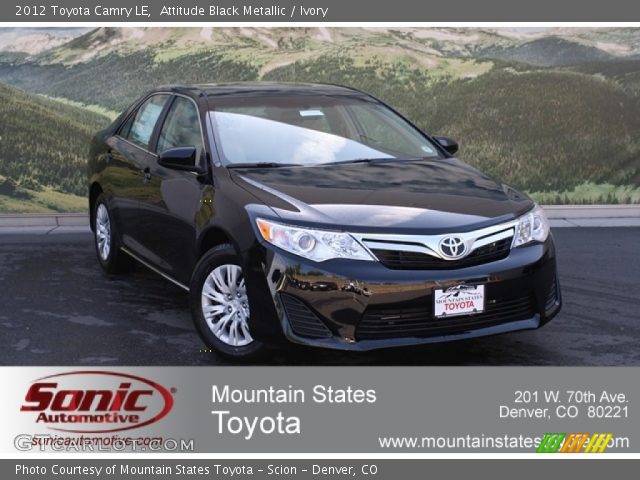 2012 Toyota Camry LE in Attitude Black Metallic