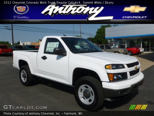 2012 Chevrolet Colorado Work Truck Regular Cab 4x4 in Summit White