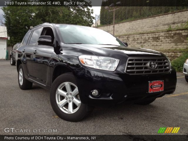 2010 Toyota Highlander SE 4WD in Black