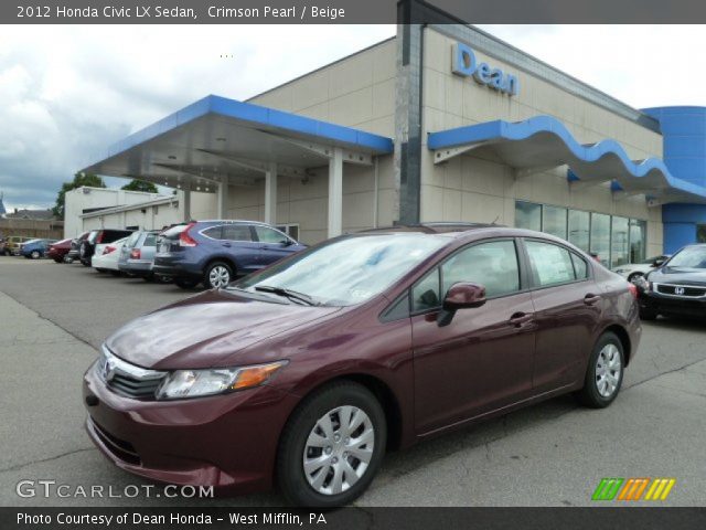 2012 Honda Civic LX Sedan in Crimson Pearl