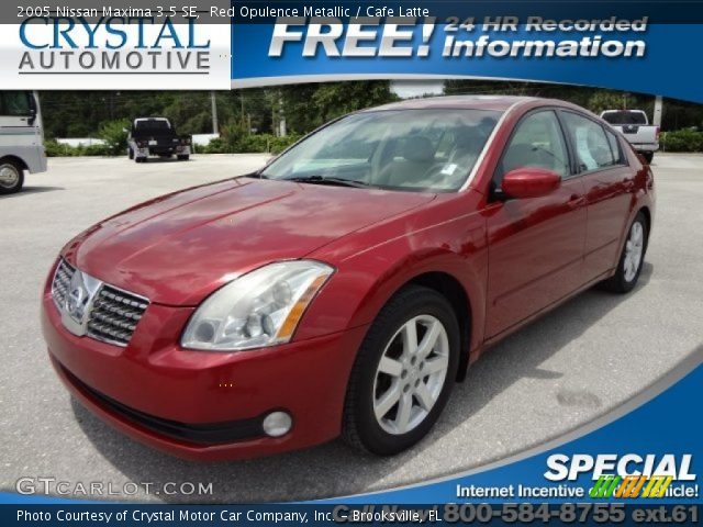 2005 Nissan Maxima 3.5 SE in Red Opulence Metallic