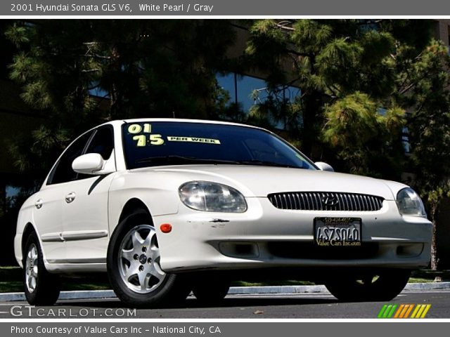 2001 Hyundai Sonata GLS V6 in White Pearl