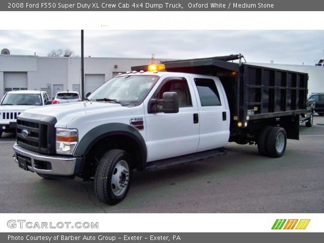 2008 Ford F550 Super Duty XL Crew Cab 4x4 Dump Truck in Oxford White