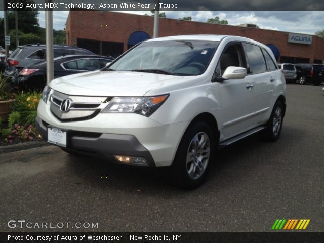 2009 Acura MDX Technology in Aspen White Pearl
