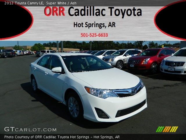 2012 Toyota Camry LE in Super White
