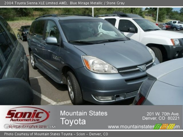 2004 Toyota Sienna XLE Limited AWD in Blue Mirage Metallic