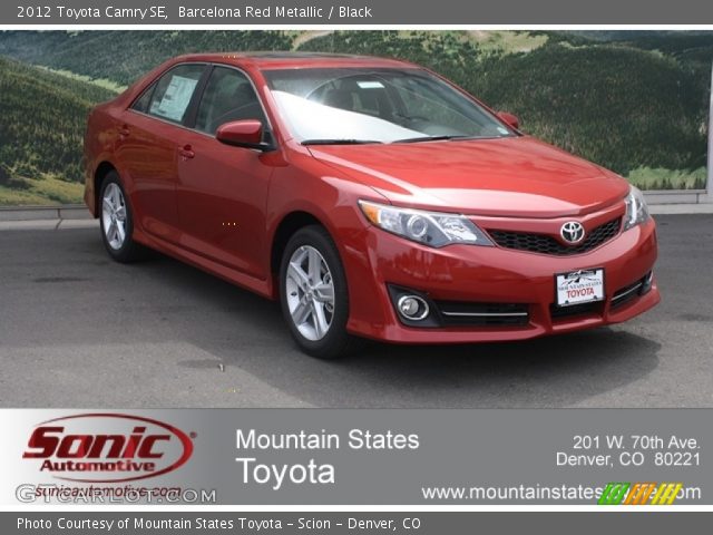 2012 Toyota Camry SE in Barcelona Red Metallic