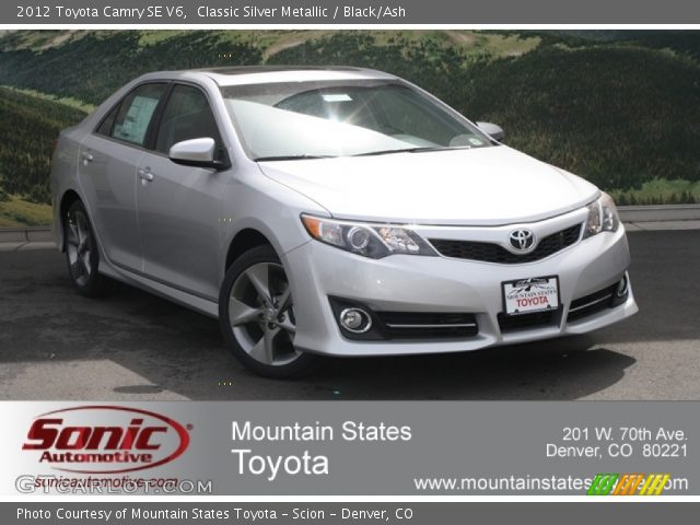 2012 Toyota Camry SE V6 in Classic Silver Metallic