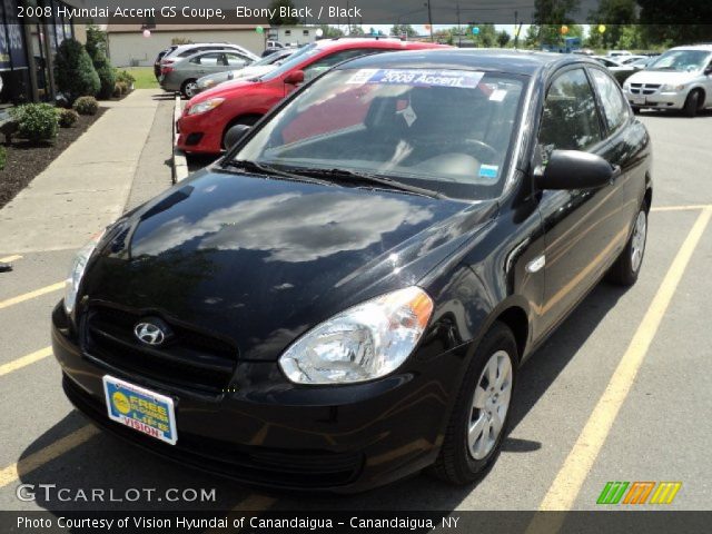 2008 Hyundai Accent GS Coupe in Ebony Black