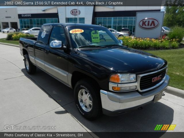 2002 GMC Sierra 1500 SLT Extended Cab 4x4 in Onyx Black