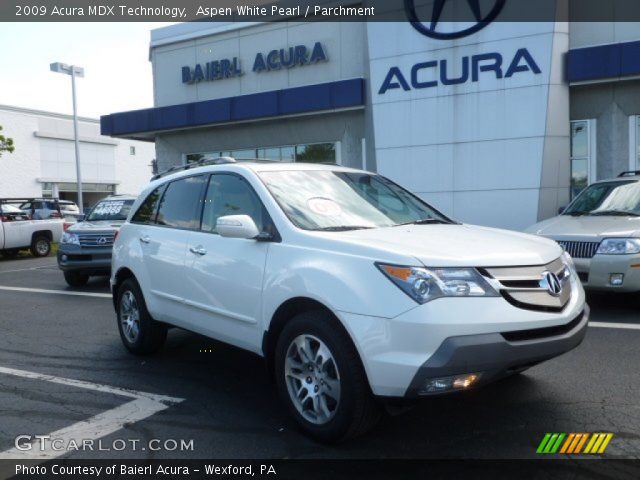 2009 Acura MDX Technology in Aspen White Pearl