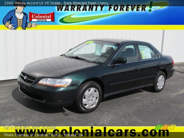 2000 Honda Accord LX V6 Sedan in Dark Emerald Pearl