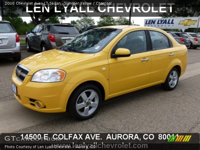 2008 Chevrolet Aveo LT Sedan in Summer Yellow