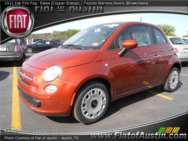 2012 Fiat 500 Pop in Rame (Copper Orange)