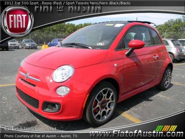 2012 Fiat 500 Sport in Rosso (Red)