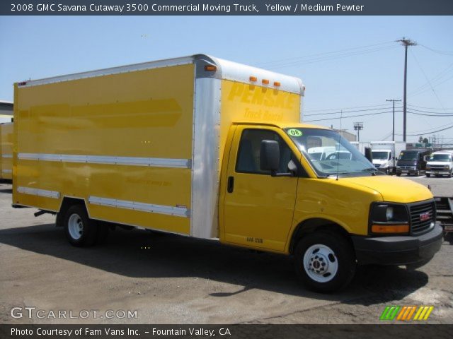 2008 GMC Savana Cutaway 3500 Commercial Moving Truck in Yellow