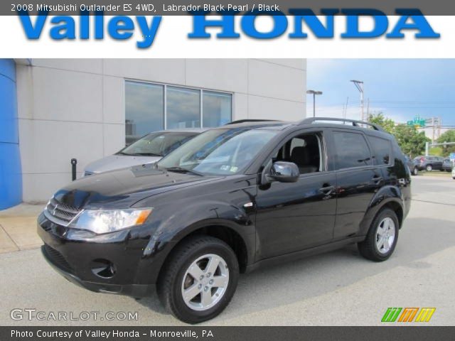 2008 Mitsubishi Outlander ES 4WD in Labrador Black Pearl