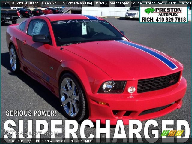 2008 Ford Mustang Saleen S281 AF American Flag Patriot Supercharged Coupe in Torch Red