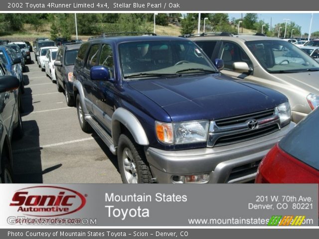 2002 Toyota 4Runner Limited 4x4 in Stellar Blue Pearl