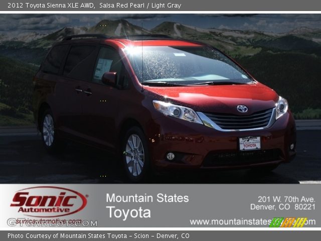 2012 Toyota Sienna XLE AWD in Salsa Red Pearl