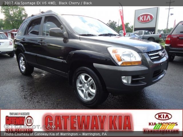 2007 Kia Sportage EX V6 4WD in Black Cherry