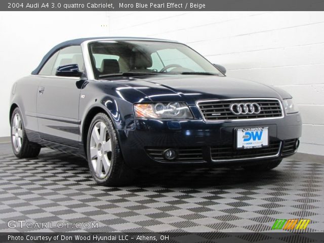 2004 Audi A4 3.0 quattro Cabriolet in Moro Blue Pearl Effect