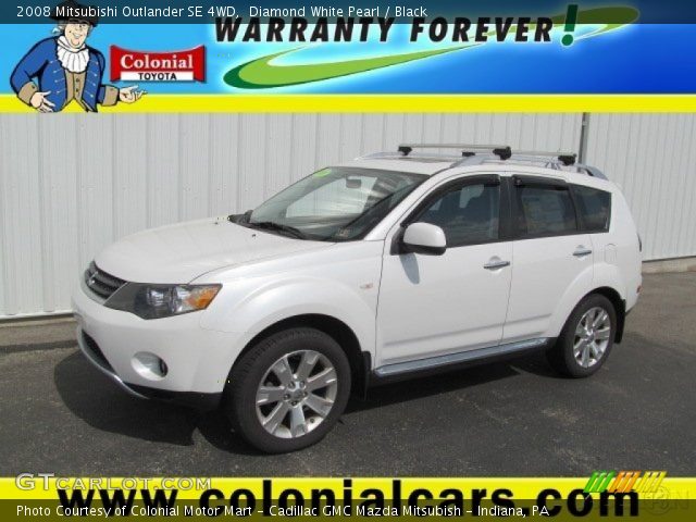 2008 Mitsubishi Outlander SE 4WD in Diamond White Pearl