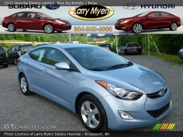 2012 Hyundai Elantra Limited in Blue Sky Metallic