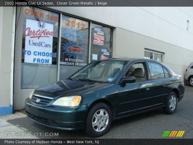 2002 Honda Civic LX Sedan in Clover Green Metallic