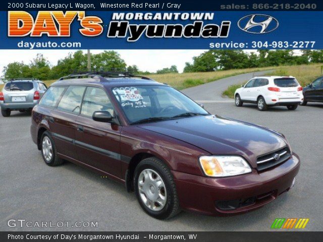 2000 Subaru Legacy L Wagon in Winestone Red Pearl