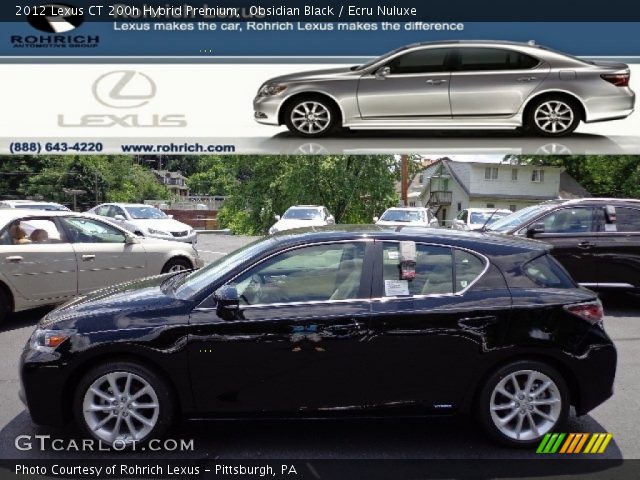 2012 Lexus CT 200h Hybrid Premium in Obsidian Black