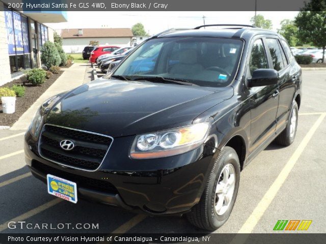 2007 Hyundai Santa Fe GLS 4WD in Ebony Black