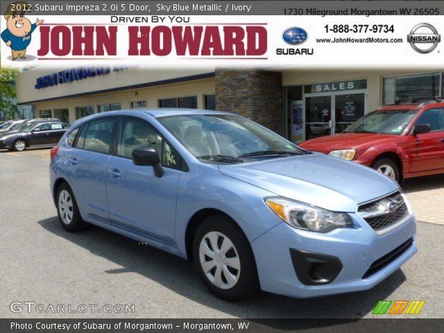 2012 Subaru Impreza 2.0i 5 Door in Sky Blue Metallic