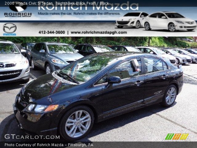 2008 Honda Civic Si Sedan in Nighthawk Black Pearl