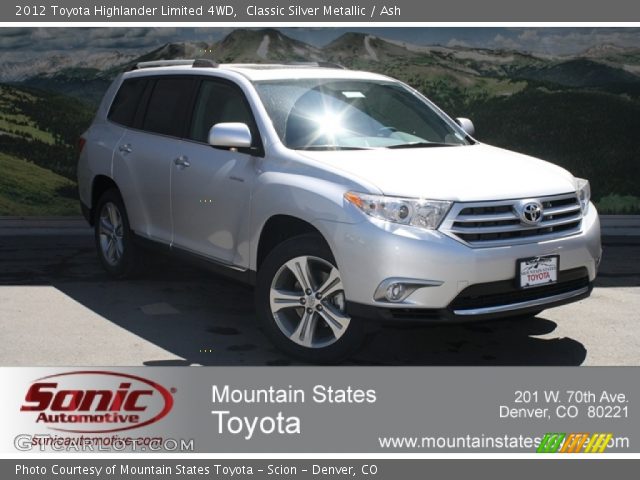 2012 Toyota Highlander Limited 4WD in Classic Silver Metallic