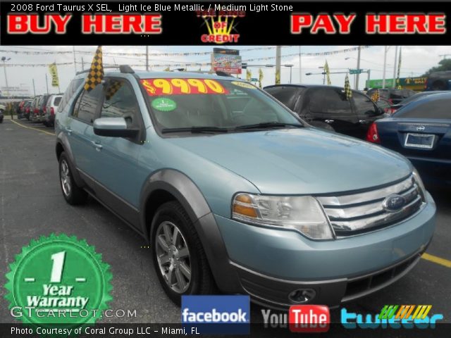 2008 Ford Taurus X SEL in Light Ice Blue Metallic