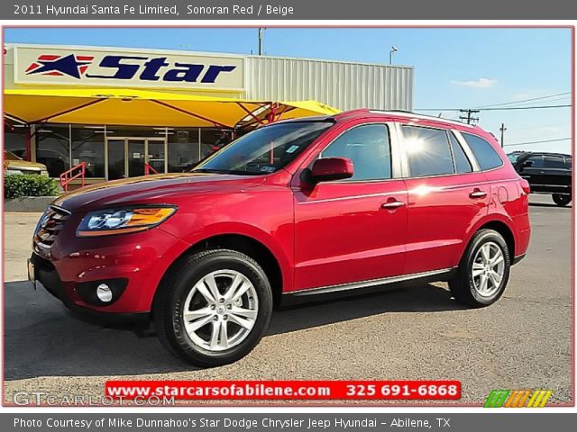2011 Hyundai Santa Fe Limited in Sonoran Red